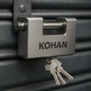 قفل کتابی فولادی کلید 2 شیار 90 کهن